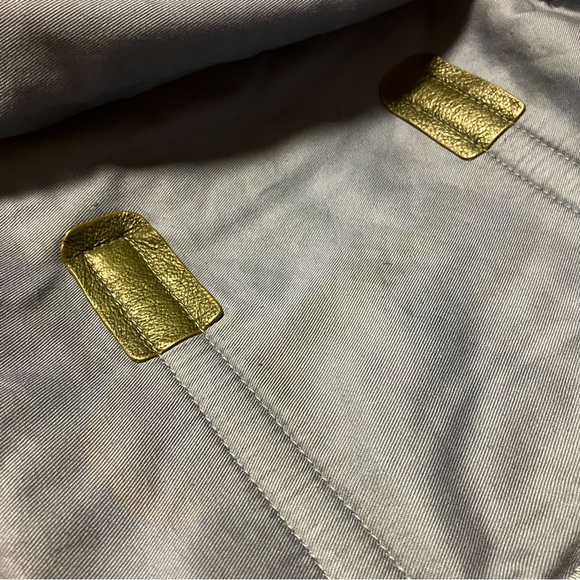 TUMI Wool Leather Trim Circle Print Tote Bag - Picture 12 of 16